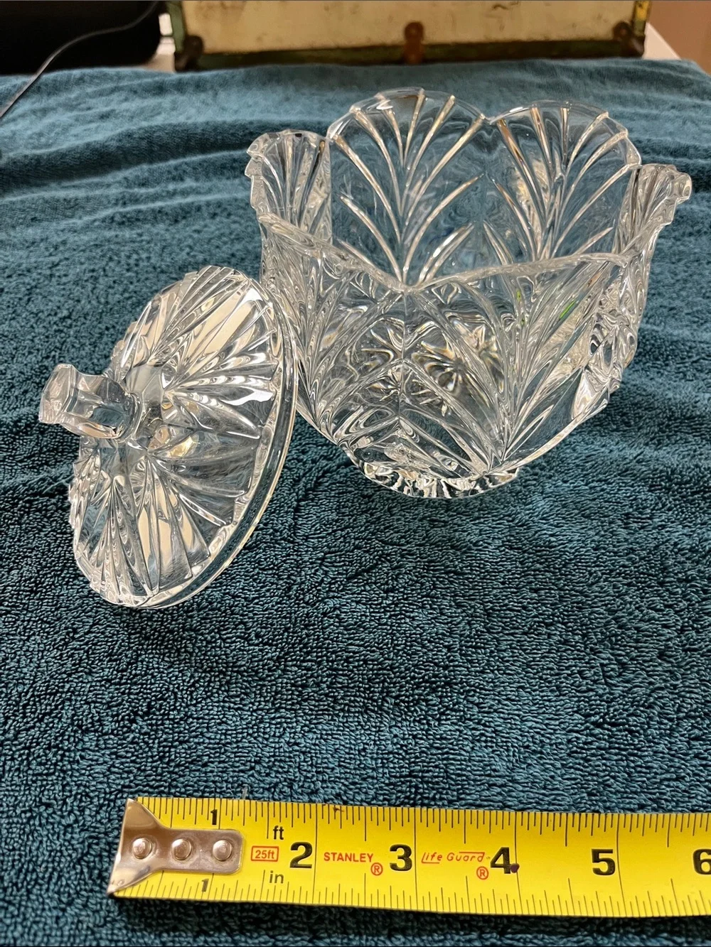 Vintage Noritake Hampton Hall full lead crystal covered sugar bowl